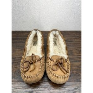 Ugg Bella II Slippers Womens 6 Chestnut Suede Moc Fur Lined Slippers 3050